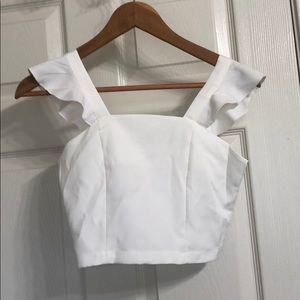 White crop top